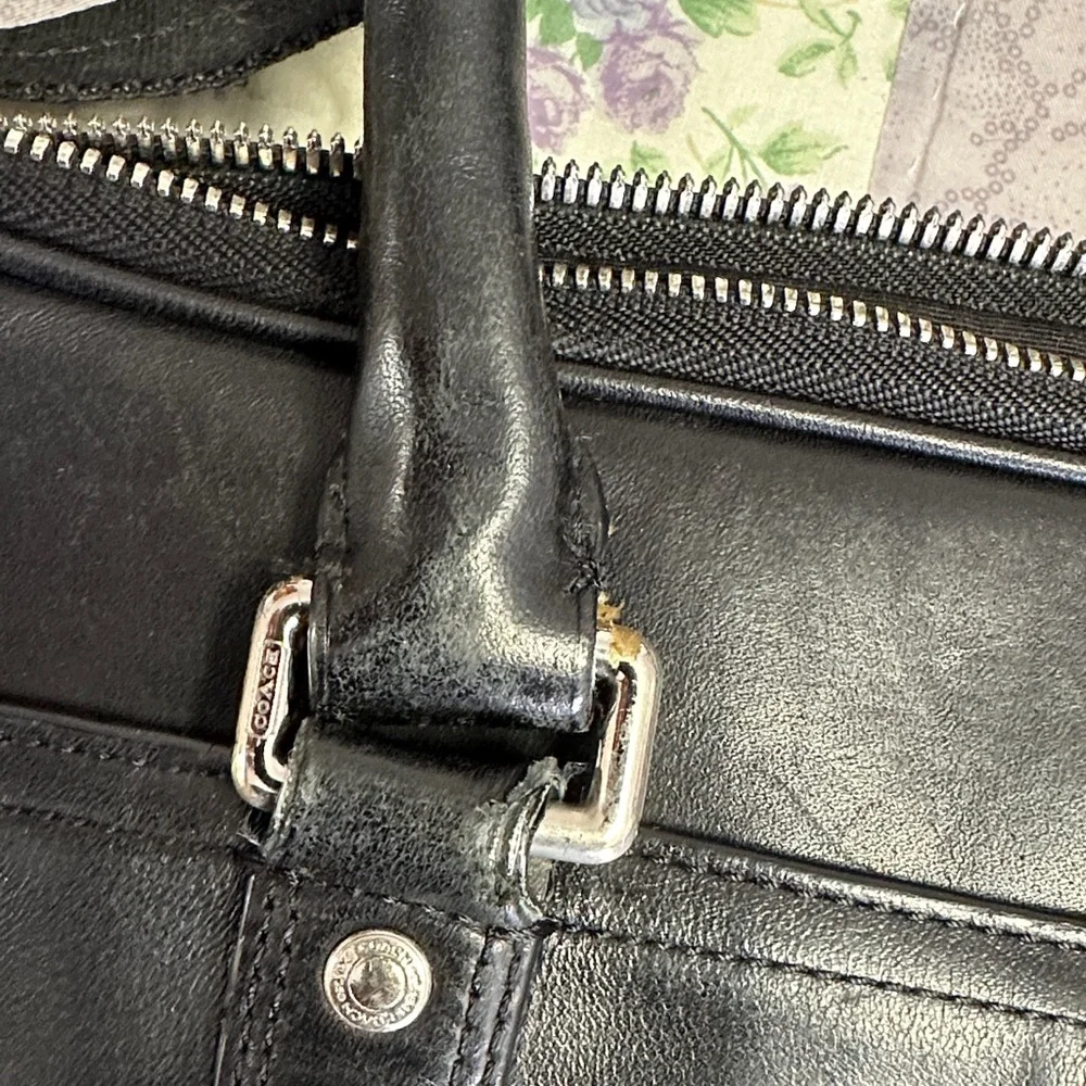 Coach Black Leather Men's Bag